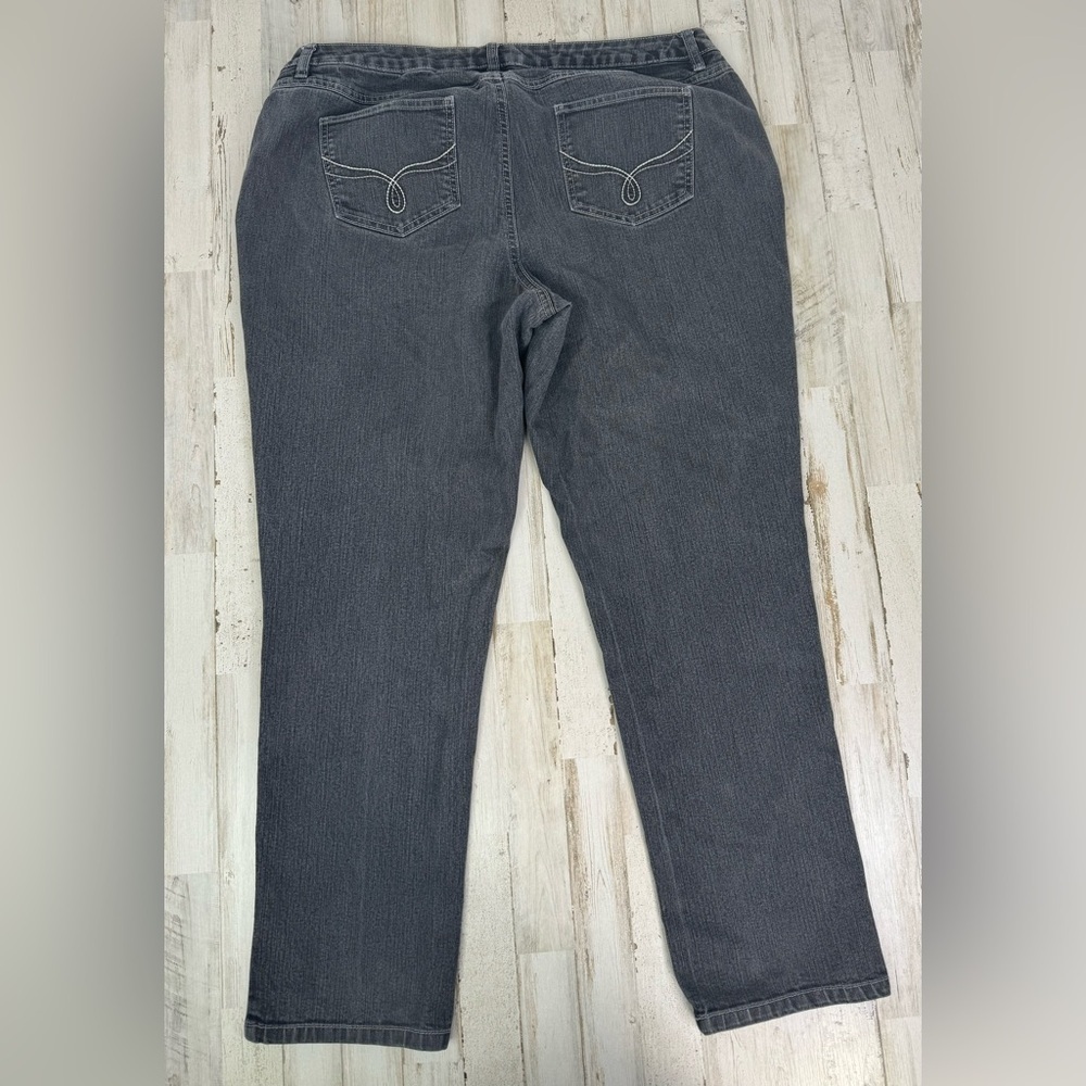 Cato Black Jeans Women's 18W 40x32 Straight Leg High Rise - Picture 9 of 11